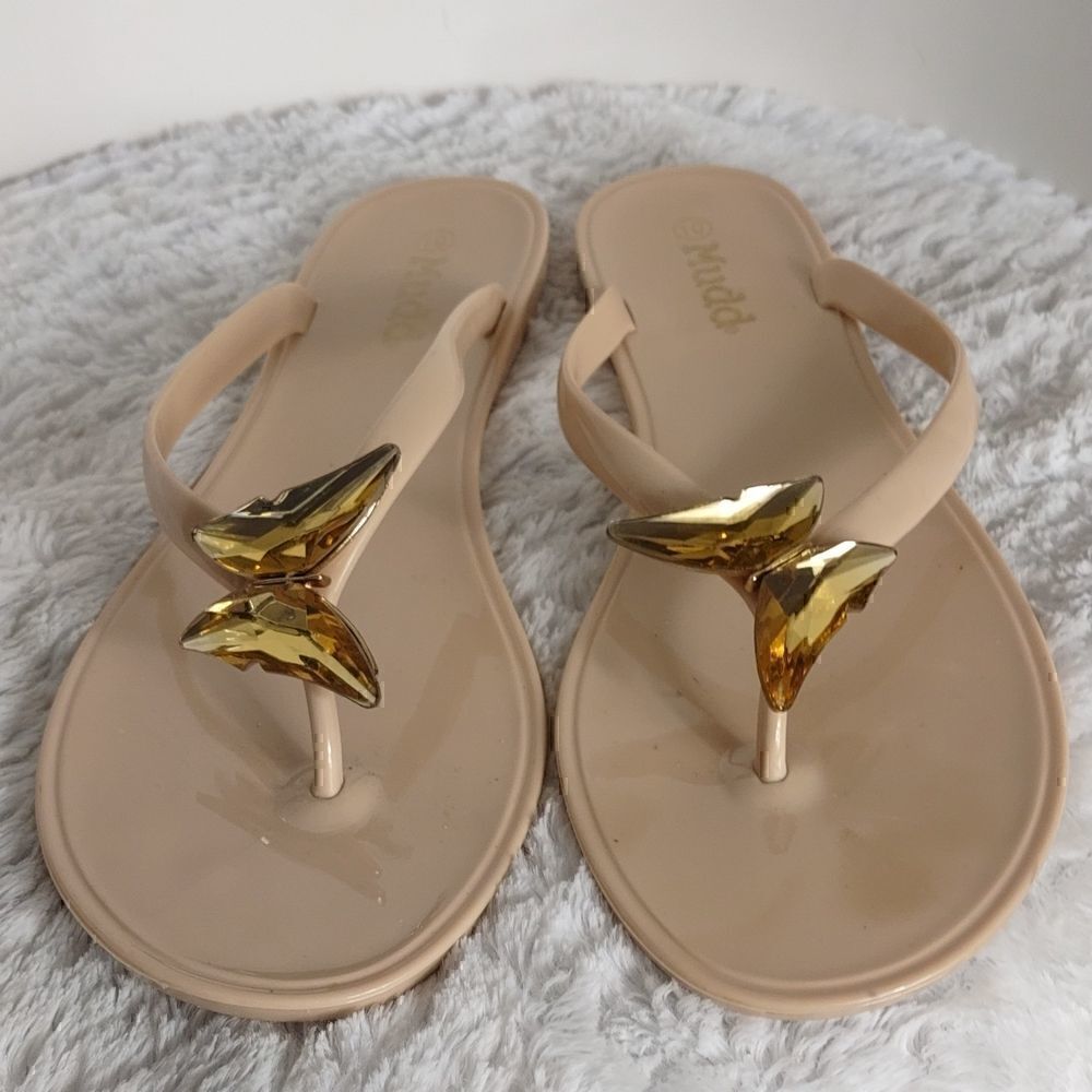 Mudd Jeweled Butterfly Sandals   